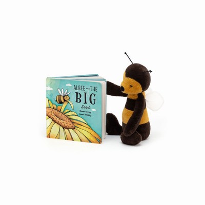 Jellycat Albee And The Big Seed and Bashful Bee Medium Australia | 256389SQB